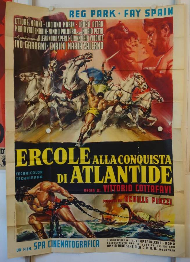 Ercole alla conquista di Atlantide - Hercules and the Captive Women original release italian movie poster